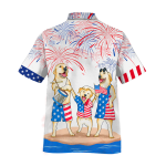 Labrador Family Hawaiian Shirt For Independence Day 4Th Of Jul, Patriotic Hawaiian Shirt For Men And Woman, Dog Hawaii Shirt