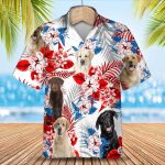 Labrador Retriever Hawaiian Shirt, Short Sleeve Dog Aloha Beach Shirt For Summer