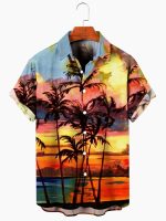 Landscape Hawaiian Shirt Coconut Tree Hawaii Shirt Aloha Gift Shirt