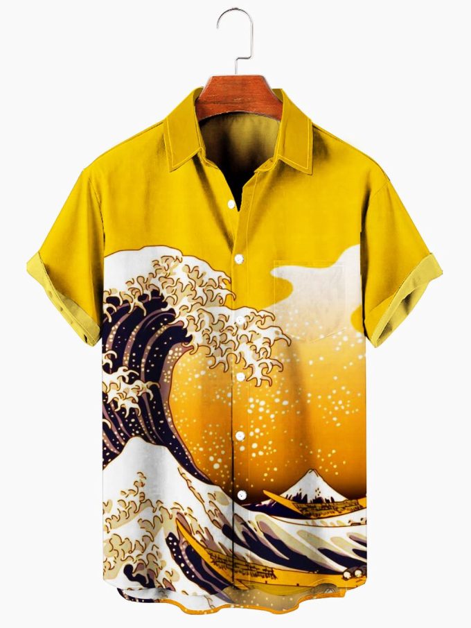 Lapel Casual Hawaiian Shirt, Full Printed Hawaii Shirt, Aloha Gift For Him