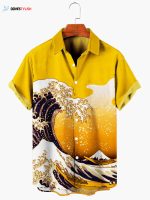 Lapel Casual Hawaiian Shirt, Full Printed Hawaii Shirt, Aloha Gift For Him