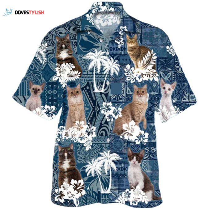 Laperm Hawaiian Shirt, Cat Hawaii Shirt, Cat Breeds In Hawaii Shirts, 3D Hawaiian Shirts For Summer