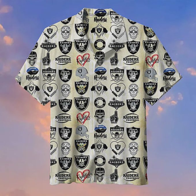 Las Vegas Raiders Football Logo Hawaiian Shirt