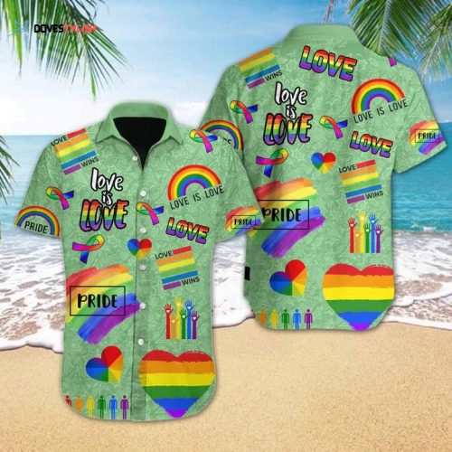 Lesbian Pride Flag Lgbtq Hawaiian Vintage Shirt Mens Button Down Plus Size Tropical Hawaii Beach Shirts