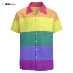 Lgbt Pride Rainbow Flag Pattern Proud Lgbtq Hawaiian Vintage Shirt Mens Button Down Tropical Hawaii Beach Shirts