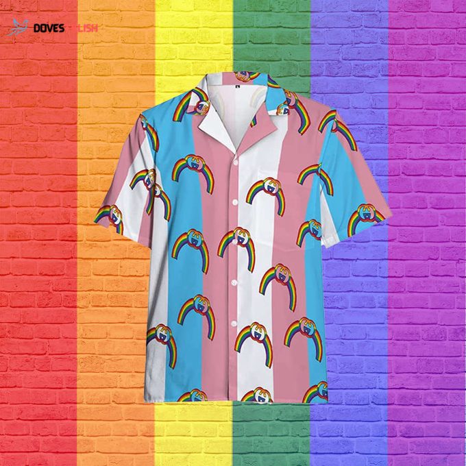 Lgbt Rainbow Hawaiian Shirts For Gay Man, Trans Pride Shirt, Summer Pride Hawaiian Shirts For Lesbian