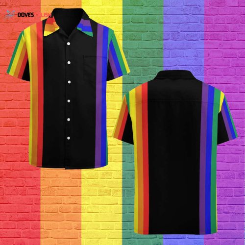 Lgbt Rainbow Gay Pride Flag Hawaiian Vintage Shirt Mens Button Down Plus Size Tropical Hawaii Beach Shirts