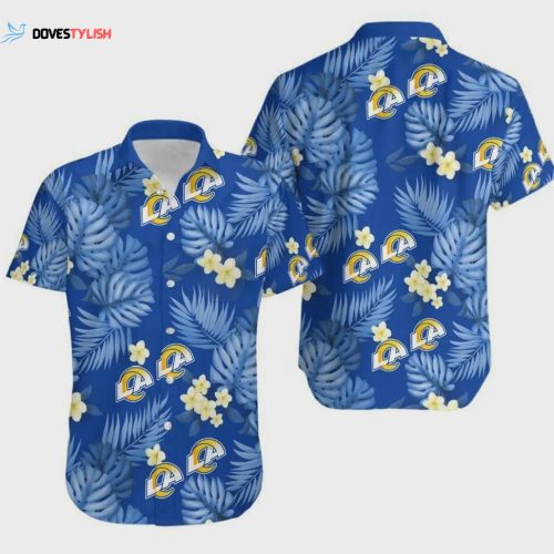 Los Angeles Rams NFL Hibiscus Flowers Hawaiian Shirt