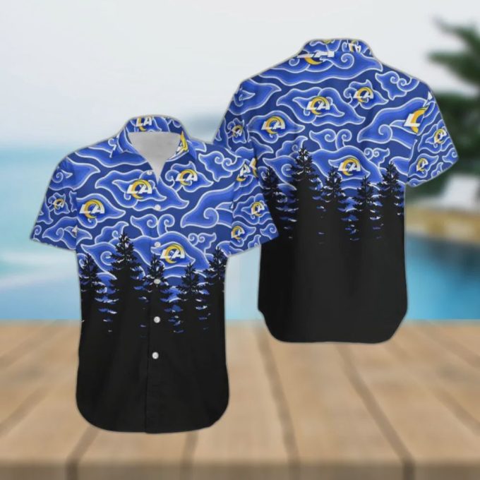 Los Angeles Rams Ninja Cloud Blackest Hawaiian Shirt