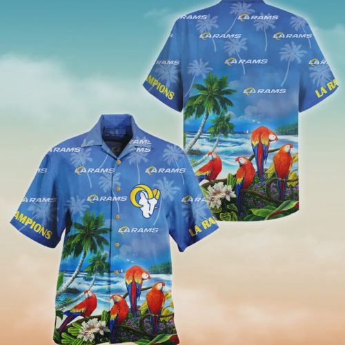 Los Angeles Rams Parrots Tropical Hawaiian Shirt