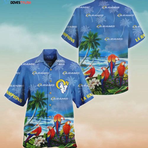 Los Angeles Rams Tropical 3D Hawaiian Shirt