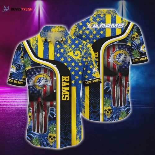 Los Angeles Rams NFL Flower And Logo Hawaiian Shirt