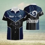 Los Angeles Rams Team Logo Pattern Hawaiian Shirt