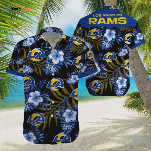 Los Angeles Rams Ninja Cloud Blackest Hawaiian Shirt