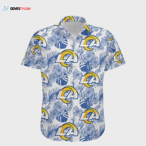 Los Angeles Rams NFL Flower And Logo Hawaiian Shirt