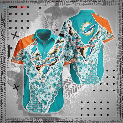 Miami Dolphins NFL Retro Style Hawaiian Shirt