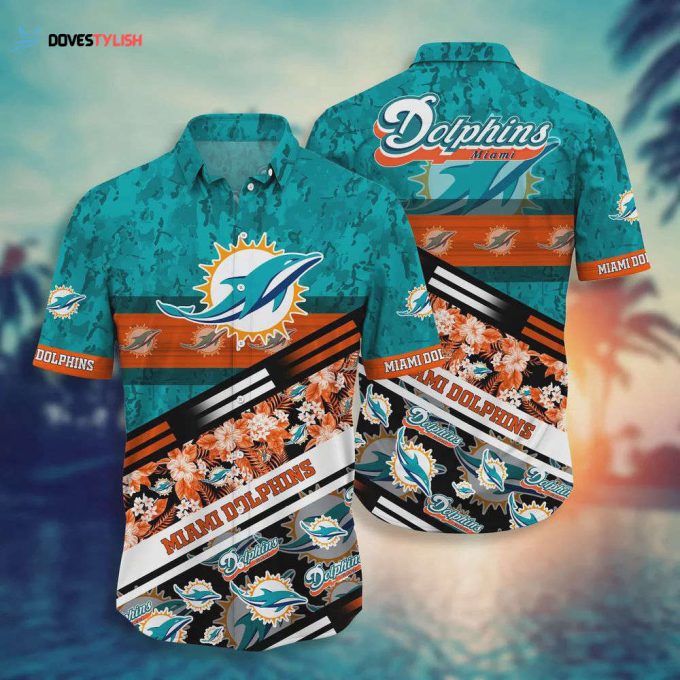 Miami Dolphins NFL Camo Style Hot Hawaiian Shirt Unisex Gift Tee 2024