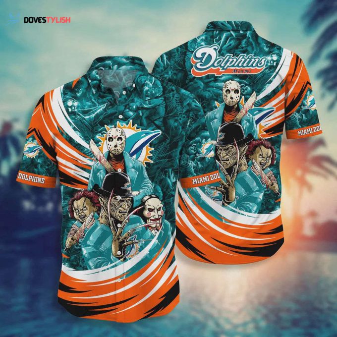 Miami Dolphins NFL Halloween Style Hawaiian Shirt