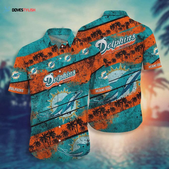 Miami Dolphins NFL Retro Style Hawaiian Shirt