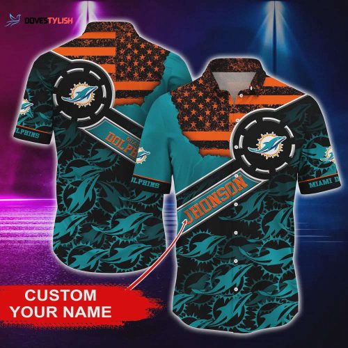 Miami Dolphins Rugby Helmet Hawaiian Shirt