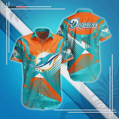 Miami Dolphins Rugby Helmet Hawaiian Shirt