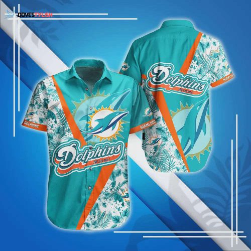 Miami Dolphins Personalized America Flag Hawaiian Shirt