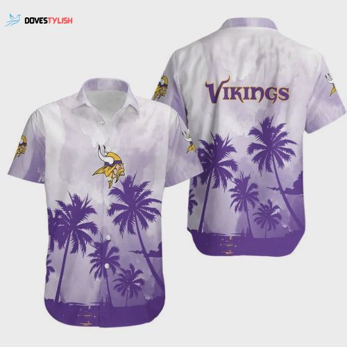 Minnesota Vikings Aloha Purple Hawaiian Shirt