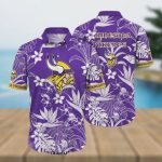 Minnesota Vikings Floral Full Print Unisex Hawaiian Shirt