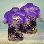 Minnesota Vikings Flower All Over Printed Hawaiian Shirt