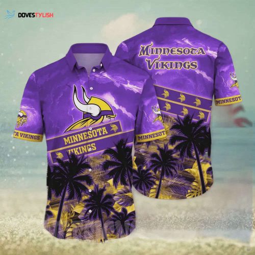 Minnesota Vikings Flower Classic All Over Print Hawaiian Shirt