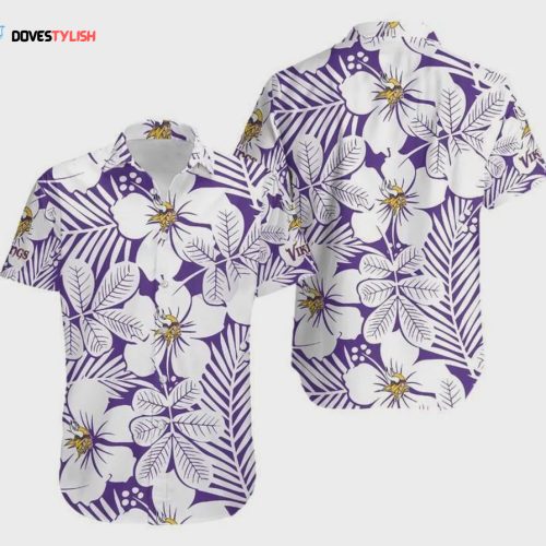 Minnesota Vikings Flower Classic All Over Print Hawaiian Shirt Unisex Gift Tee 2024