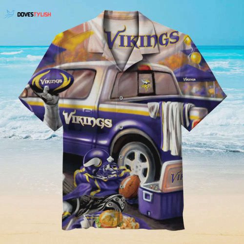 Minnesota Vikings Hibiscus Flowers New Hawaiian Shirt