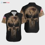 New England Patriots Camouflage Skull Hawaiian Shirt