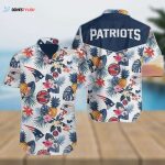 New England Patriots Floral All Over Print Unisex Hawaiian Shirt