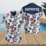 New England Patriots Floral All Over Print Unisex Hawaiian Shirt