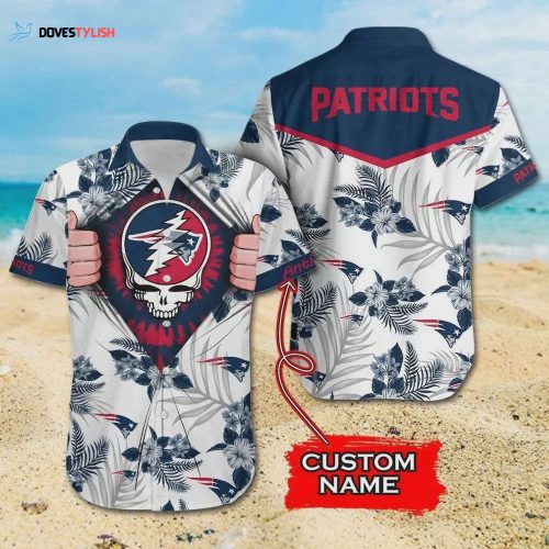 New England Patriots Football Helmet Hawaiian Shirt