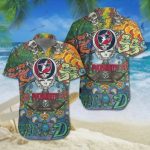 New England Patriots Grateful Dead NFL Hawaiian Shirt