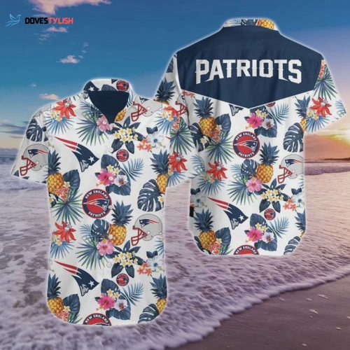 New England Patriots Mystery Skull And Flower Hawaiian Shirt