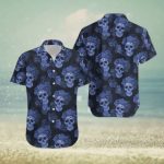 New England Patriots Mystery Skull And Flower Funny Hawaiian Shirt