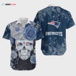 New England Patriots Skull NFL Art Hawaiian Shirt