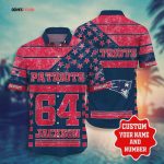 New England Patriots Star 3D Custom Name Hawaiian Shirt