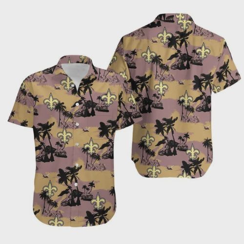 New Orleans Saints Coconut Tree For Fans Hawaiian Shirt