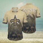 New Orleans Saints Flower Summer Hawaiian Shirt