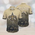 New Orleans Saints Flower Summer Hawaiian Shirt