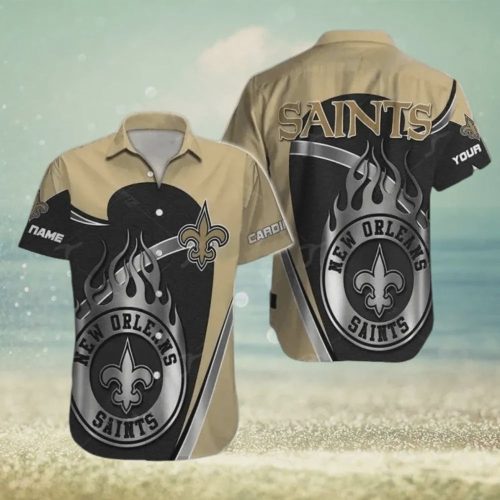 New Orleans Saints Football Custom Name Outfit Hawaiian Shirt Unisex Gift Tee 2024