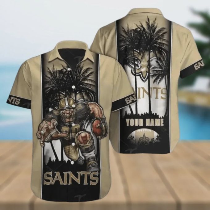 New Orleans Saints Football Custom Name Print Hawaiian Shirt