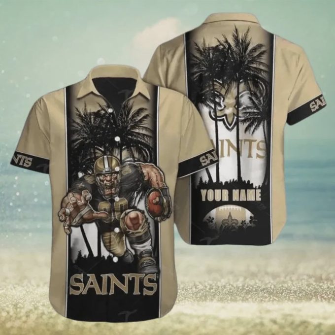 New Orleans Saints Football Custom Name Print Hawaiian Shirt