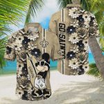 New Orleans Saints NFL Aloha Mickey Pattern Hawaiian Shirt