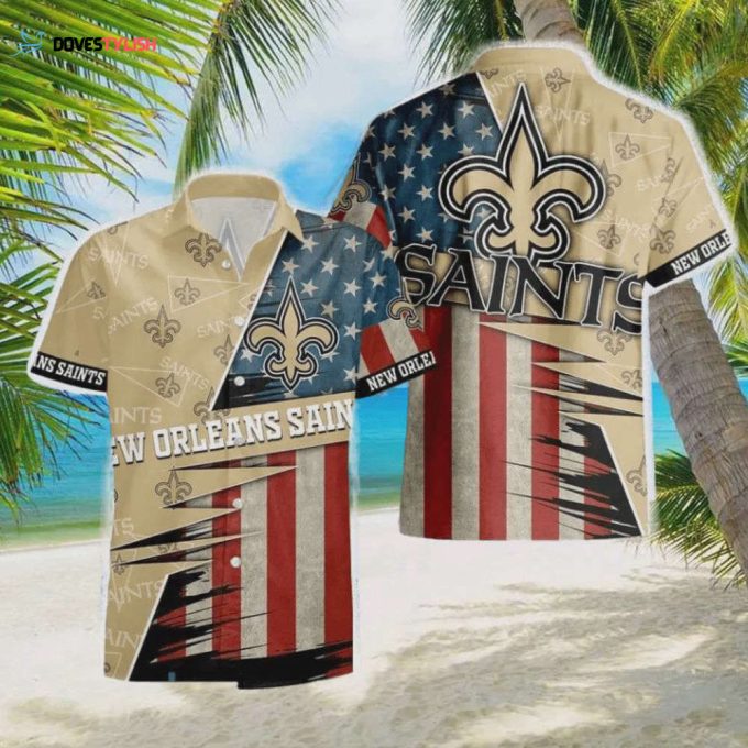 New Orleans Saints NFL Flag Beach Holiday Hawaiian Shirt