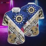 New Orleans Saints NFL Football Helmet Hawaiian Shirt